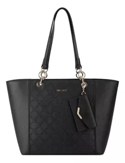 Bolsa Tote Nine West Nge542222 Mujer Acabado de los herrajes Niquel Color Negro Color de la correa de hombro Negro Diseño de la tela Liso