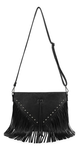 Bolso Cruzado Con Flecos Occidentales Para Mujer, Bolso Cruz