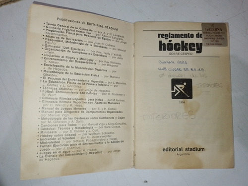 Reglamento De Hóckey Sobre Cesped Editorial Stadium (Usado)
