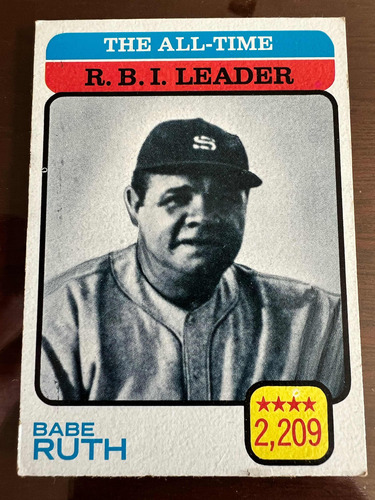 Babe Ruth Barajita 1973 Topps #474