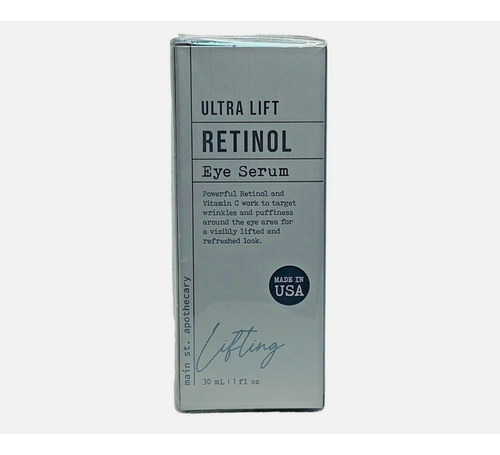 Serum Ojos Ultra Lift Retinol 30ml Main St Apothecary Usa