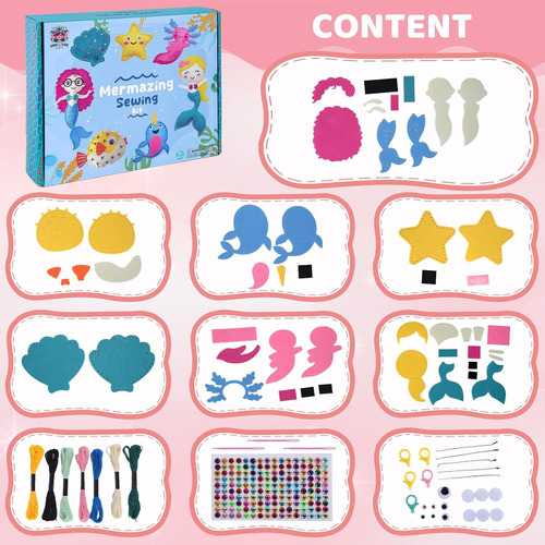 Sprout & Spark Studio Kit De Costura Para Niños, Juego De Br