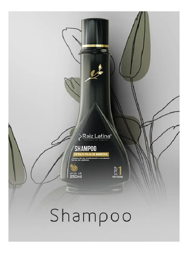 Shampoo Extrato Folha Mandioca 250ml Raiz Latina Home Care