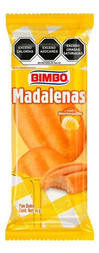 5 Pzs Bimbo Pan Dulce Madalenas 93gr