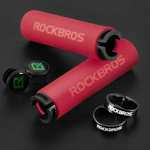 Imagen 2 de 4 de Puños De Silicon Espumado Para Bicicletas Rockbros