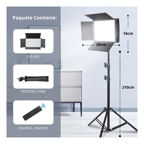 Lámpara De Panel Luz Led Iluminación De Estudio Fotografía