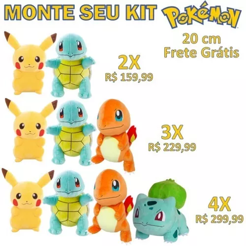 Pokémon Ditto Pelúcia 15cm Pikachu Bulbasaur Charmanter - Manú Presentes -  Pelúcia - Magazine Luiza