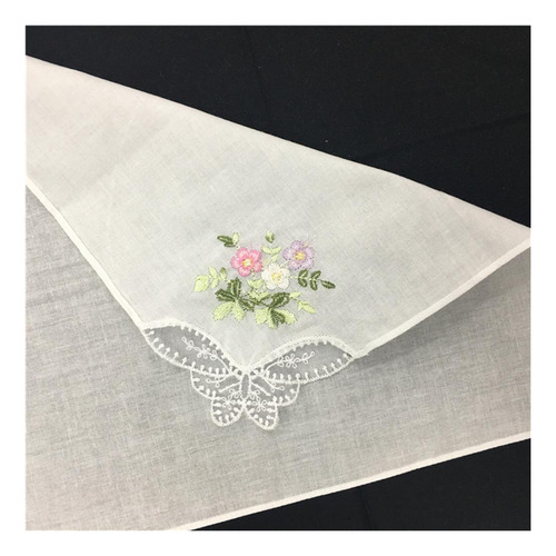 De 12 Pañuelos Florales De Con Pañuelos Bordados, Toalla
