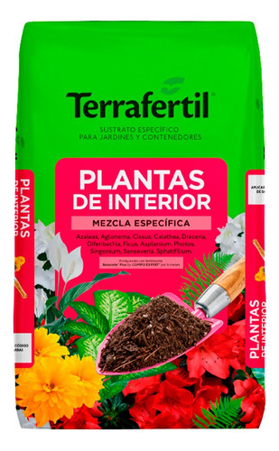 Sustrato Plantas De Interior Terrafertil 10 Litros / Azaleas