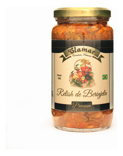 Relish De Berinjela Clamar Com 330g E 100% Natural Top!!!