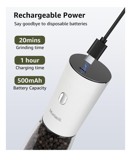 Molinillo Eléctrico De Sal Y Pimienta, Molinillo De Sal Y De