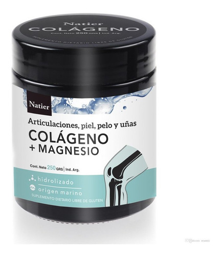 Colageno + Magnesio En Polvo Natier X 250 Gr