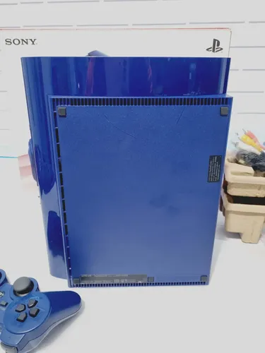 J96- Console Ps3 Playstation 3 Super Slim Azurite Japonês