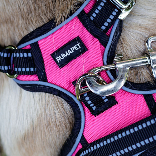 Arnés Antitirones Perro Chico Mediano Grande Pechera Comoda Rosa Grande Rumapet