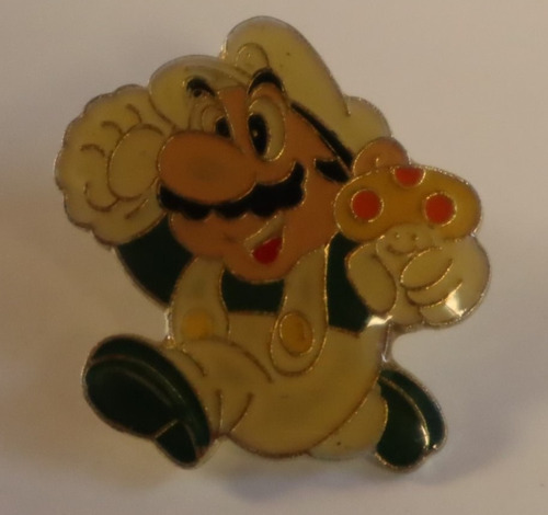 Pin Luigi Running 1988 Nintendo Super Mario Bros Mushroom