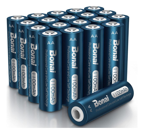 Bonai Aa Baterías Recargables Solares Nimh Batería Aa, 1,2 V