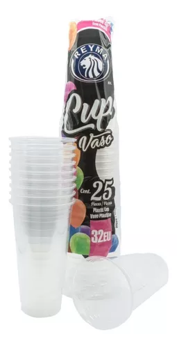 Vasos Desechables Transparentes Reyma Para Fiesta #12 50pz