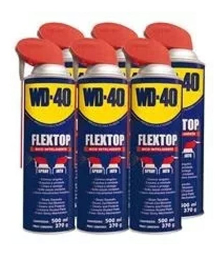 Kit Com 6 Wd-40 Desengripante/óleo 500ml Flextop- 340847