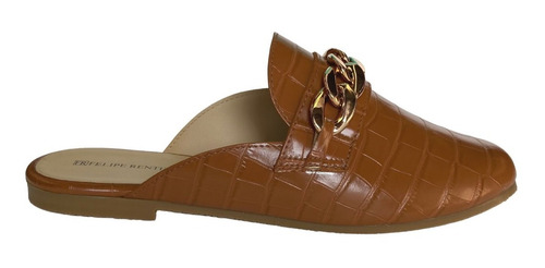 Imagen 5 de 9 de Zapato Flat Dama Felipe Rentería Mule Con Cadena