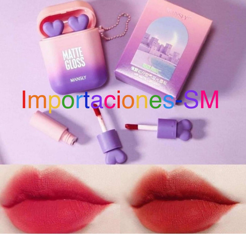 Labial Modelo Airpod Doble Colores Unicornio Tendencia