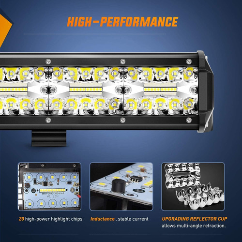 Barra De Luz Led De 20 Pulgadas, 420 W, Combo De Pun 8090053