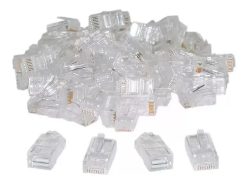Conector Plug Rj45 5e Red Paquete X 100 Cable Estructurado C
