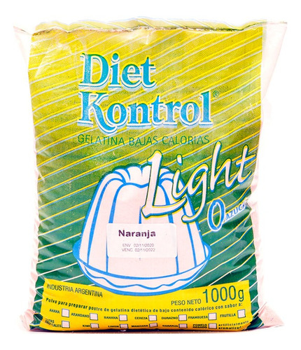 Gelatina Diet Kontrol Light Naranja