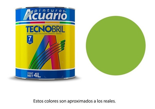 Pintura Esmalte Tecnobril Verde Fresco 4l Acuario Ev224540