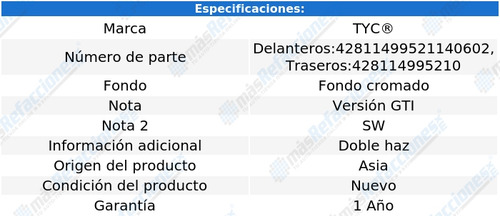 Par Juego Faros Pointer 2000 2001 2002 2003 2004 2005 Ptm
