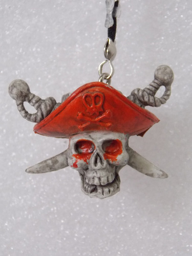 Imagen 1 de 2 de Colgante Para Celular De Calavera Pirata Phone Strap Skpalac