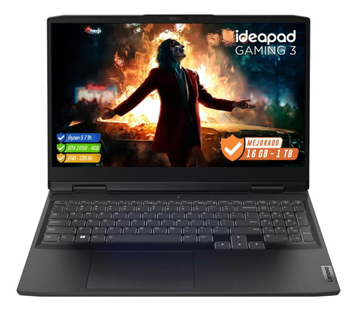 Portátil Gamer Lenovo Ideapad Ryzen 5 16gb Rtx2050 1tb Fhd