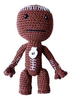 Sackboy Little Big Planet Amigurumi Crochê 20cm