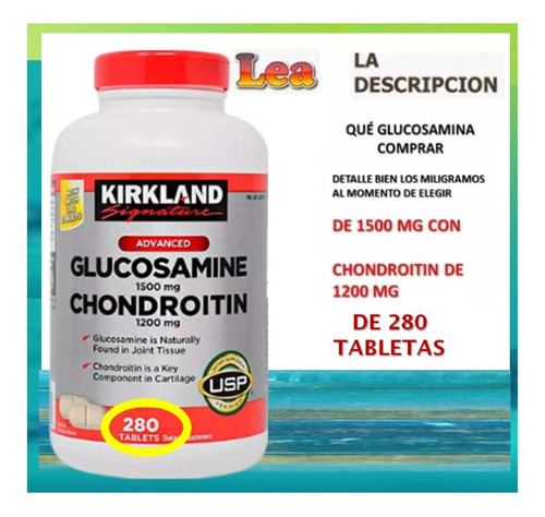 Glucosamine De 1500mg Con Chondroitin De 1200mg 220 Capsulas