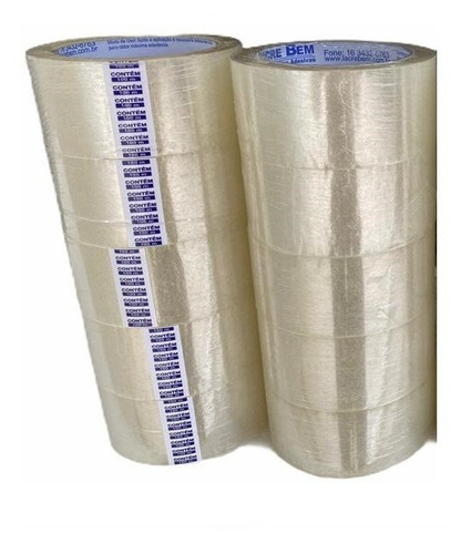 Imagem 1 de 3 de Fita Adesiva Transparente 45mm X 100 Metros - 10 Unidades