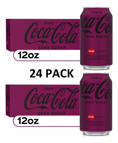 Refresco Coca-cola Cherry Zero Sugar 24 Pack *importado*