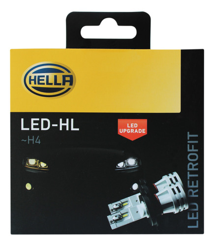 Foco Led H4 (9003) Hella Retrofit 6500k 200%+luz 12/24v 24w