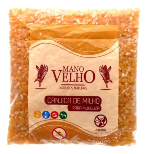 Kit 3x: Canjica Amarela De Milho Natural Mano Velho 500g