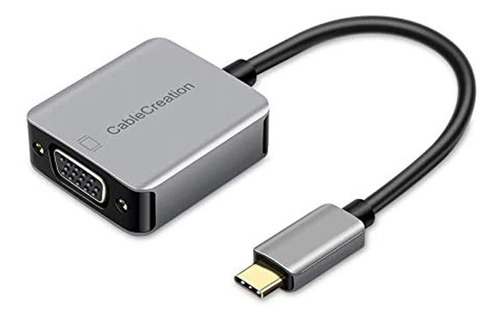 Imagen 1 de 7 de Adaptador De Aluminio Usb C A Vga, Gris 1 Paquete