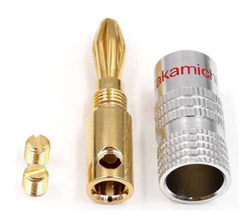 4 Plug Banana Nakamichi 24k Caixa Som Receiver Home Theater