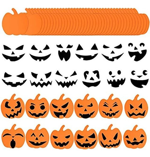El Kit De 48 Piezas De Calabaza De Halloween Incluye 24 Peg