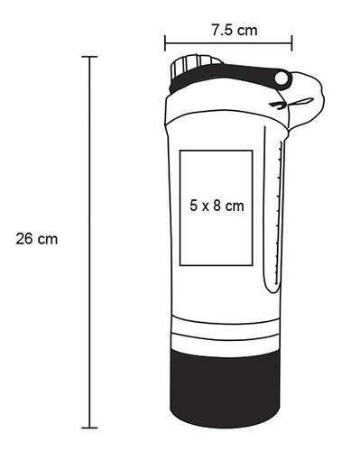 Imagen 5 de 10 de Shaker De Plástico Con Compartimento, Bola Mezcladora.
