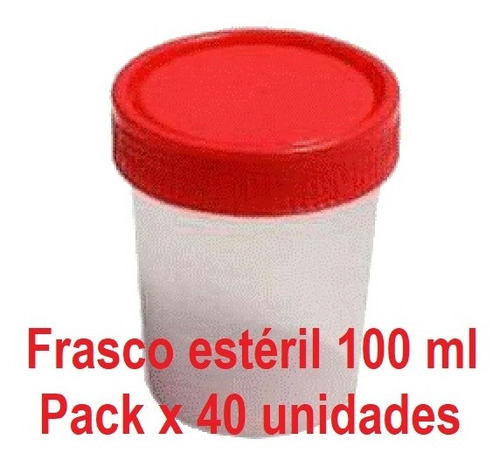 Frascos Estériles De 100ml  Bg - Pack X 40 Unidades