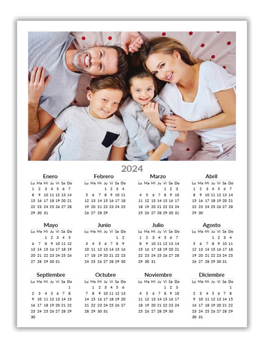 Calendario Anual Personalizado 15x20 - Imán Heladera X4 Unid