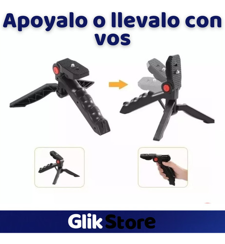 Kit Hacer Videos Streaming Celular Tripode Estabilizador Luz Negro