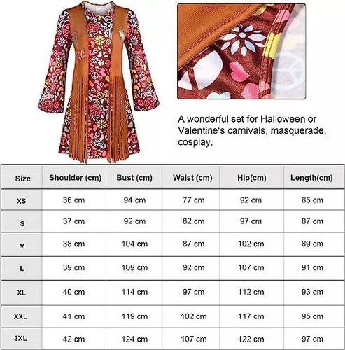 Ropa Y Accesorios Hippie Indios De Los 70 Y 60, Disco Vestid