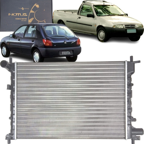 Radiador Água Com/sem Ar Courier Fiesta 1.4 16v 1996 A 1999