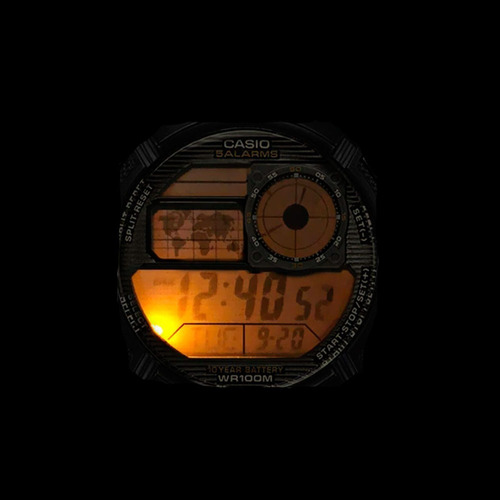 Reloj Casio Hombre Ae-1000w 10 Años De Batería Hora Mundial