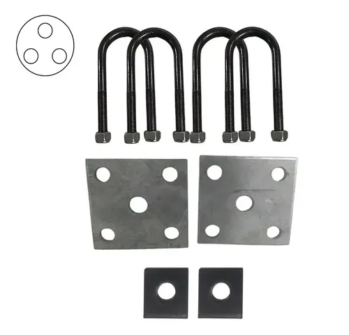Kit 04 Grampos E Chapas Para Fixação Eixo Carretinhas | Frete grátis