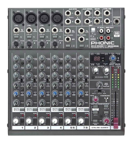 Mixer Phonic Helixboard 12u Usb Graba Multitrack