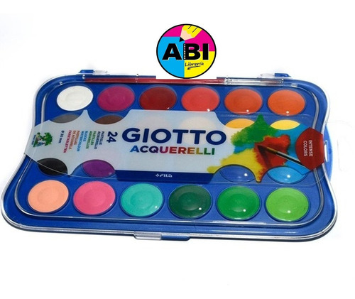 Acuarelas Giotto 24 Colores Estuche Pinceles Listo Para Usar